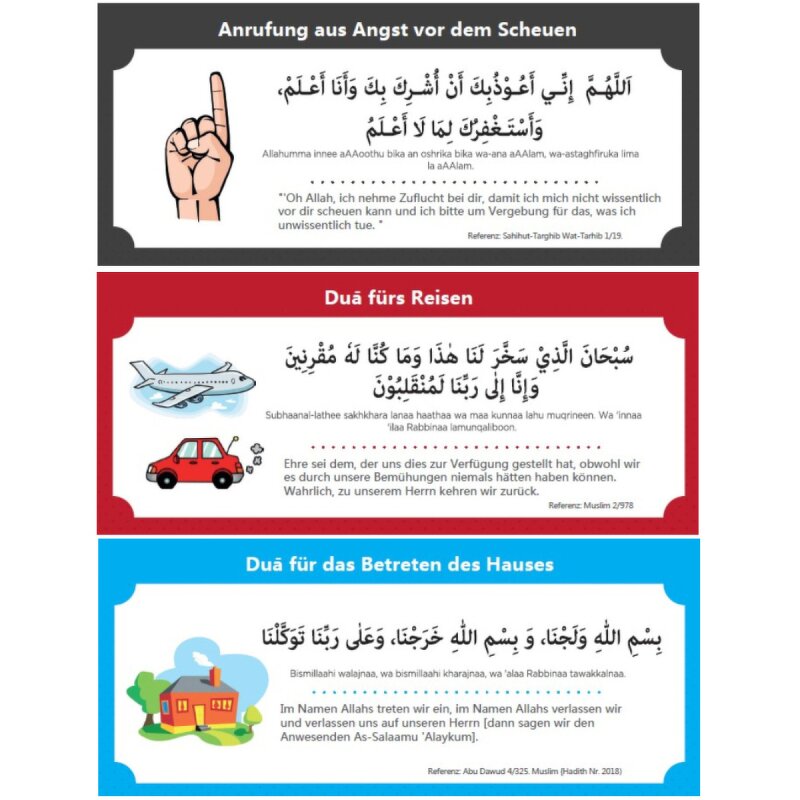 Wall Sticker Manufacturer - Allah Decoration German Language and Arabic Muslim Family Dua Islamische Wandbilder