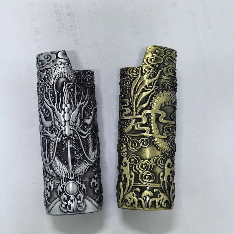 Lighter Case Manufacturer - 3D Embossed Dragon Protective Shell for J6 Lighters with Artistic Relief