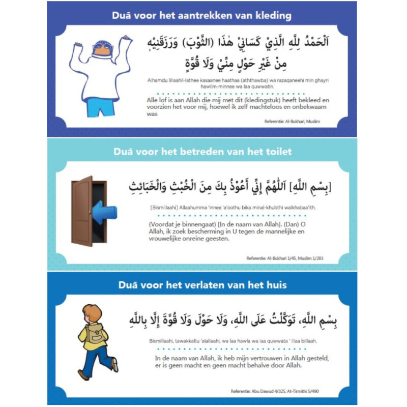 Wall Sticker Manufacturer - Decoration Islam Dutch Language and Arabic Quotes Muslim Family Dua Children Early Educational