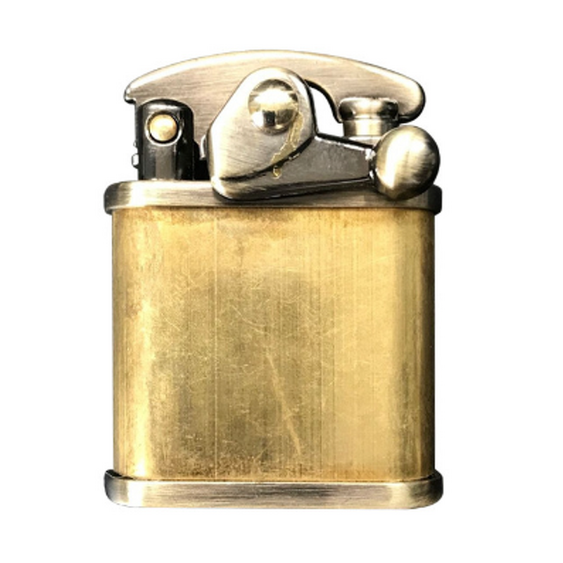 Kerosene Lighter Manufacturer - Wholesale Metal Windproof Brass Flip Flint High-grade Metal Grinding Wheel Could Add Wood Leather