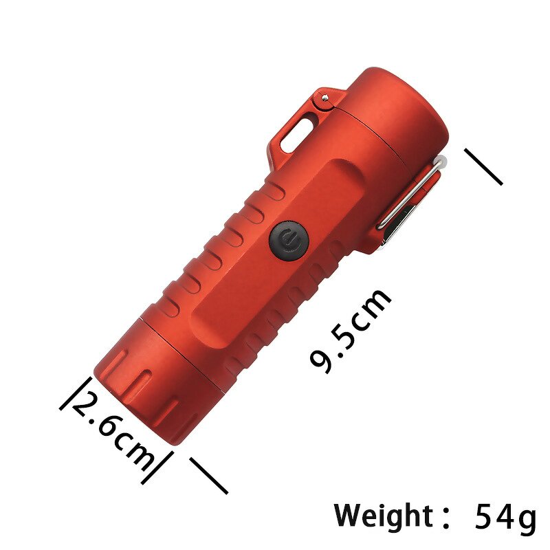 Electric Lighter Manufacturer - Wholesale Emergency Waterproof Survival with Torch USB Rechargeable Flashlight Double Arc for Camping