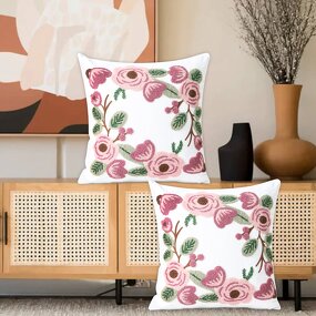 Pillow Cover Manufacturer - Flower Home Embroidery Sofa Light Luxury Decorative Cushion Factory Wholesale