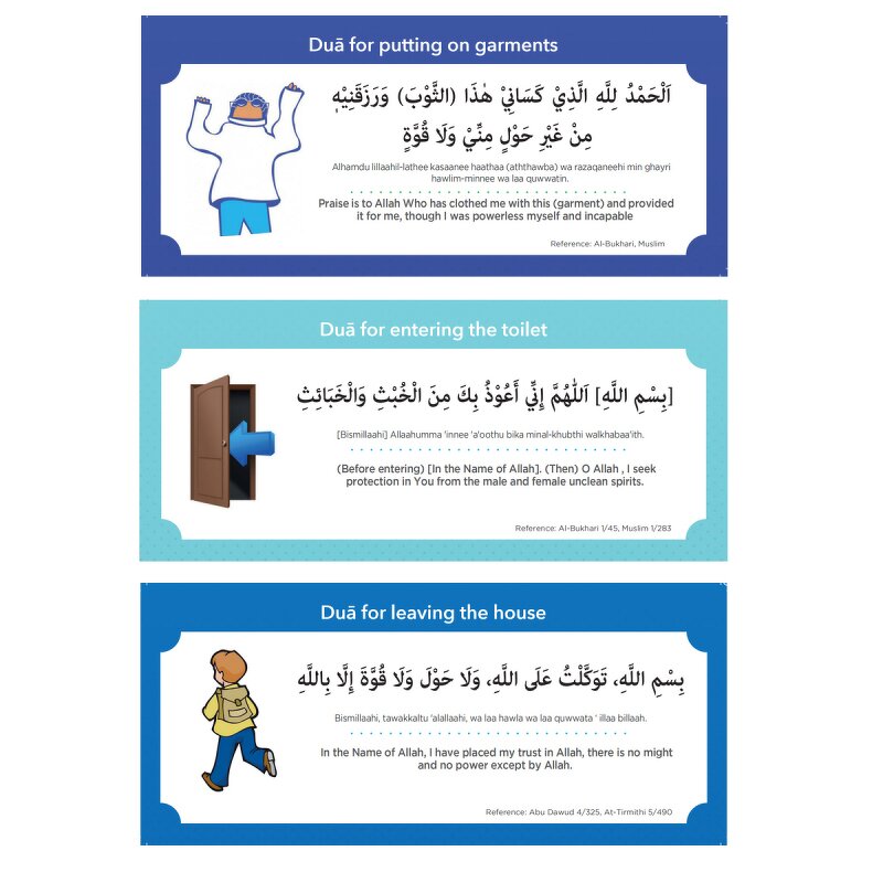 Wall Sticker Manufacturer - 19pcs PVC Decal Muslim Family Dua Mural Islamic Arabic Quotes 9x20cm for Bedroom Home