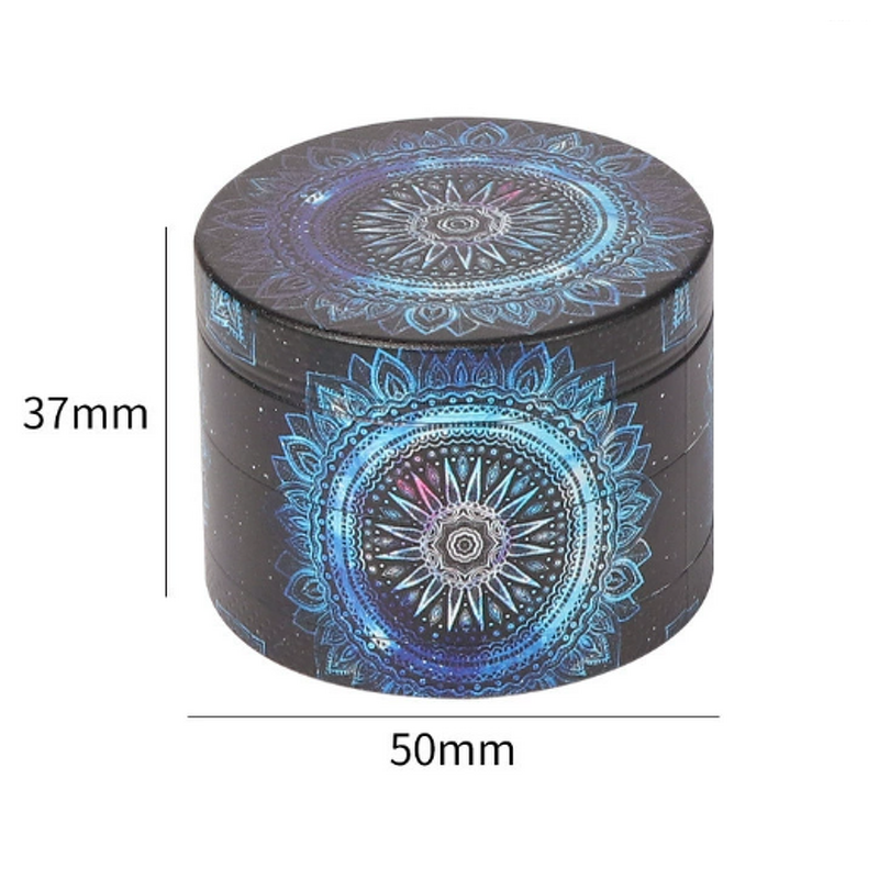 Dry Herb Grinder Manufacturer - 50MM Customizable Zinc Alloy Modern 4-Layer Full Wrap Design