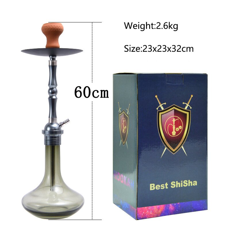 Arabian Hookah Manufacturer - Large Size Single Pipe Metal Alloy Stem for Large Smoke