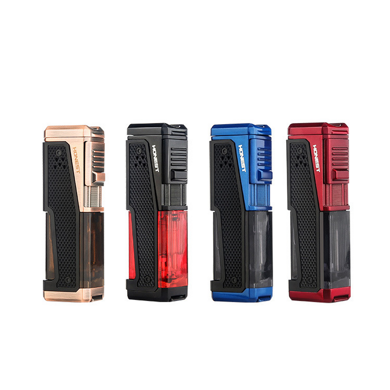 Lighter Manufacturer - Wholesale Honest Quad Jet Flame Windproof Blue Torch Refillable Butane