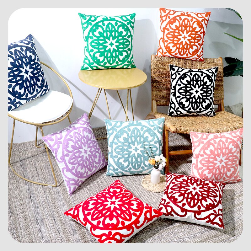 Sofa Pillow Cover Manufacturer - Simple with Geometric Pattern Headboard Cushion Living Room Sedentary Waist Protection