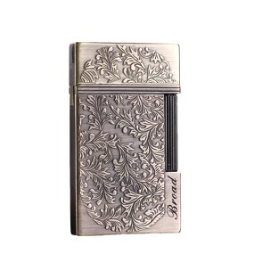 Lighter Manufacturer - Broad Metal Embossed Rich Flower with Butane Open Flame Steel Voice for Cigarettes