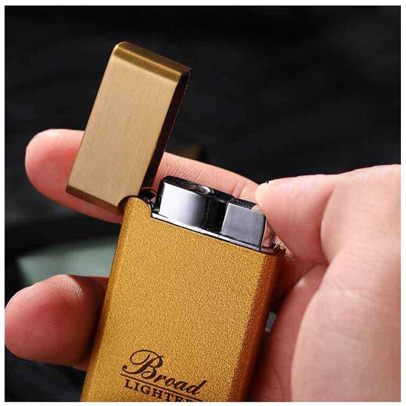 Windproof Lighter Manufacturer - Broad Metal with Personality Frosted Red Flame for Smoking