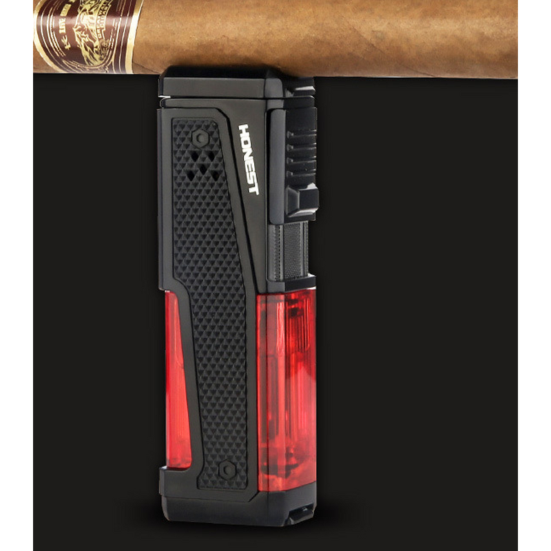 Lighter Manufacturer - Wholesale Honest Quad Jet Flame Windproof Blue Torch Refillable Butane