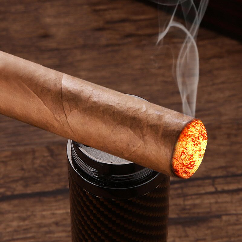 Cigar Lighter Manufacturer - Honest New Inflatable Blue Flame 7.5MM Cigar Drill Windproof with Hidden Cigar Needle