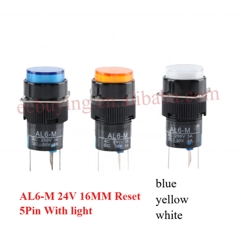Push Button Switch Manufacturer - 16mm 24/220V Momentary Self-locking Self-reset On Off Power