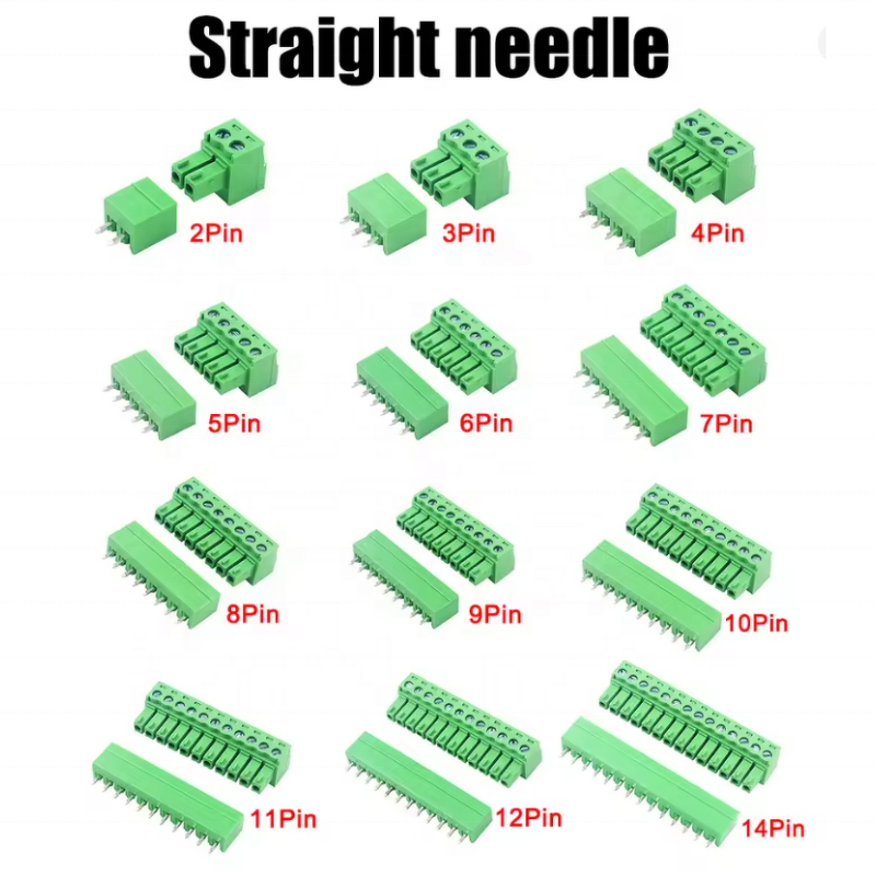 PCB Terminal Block Manufacturer - 1 Pair KF2EDG 3.81mm 2-12 Pin Male Plug Female Socket Pin Header