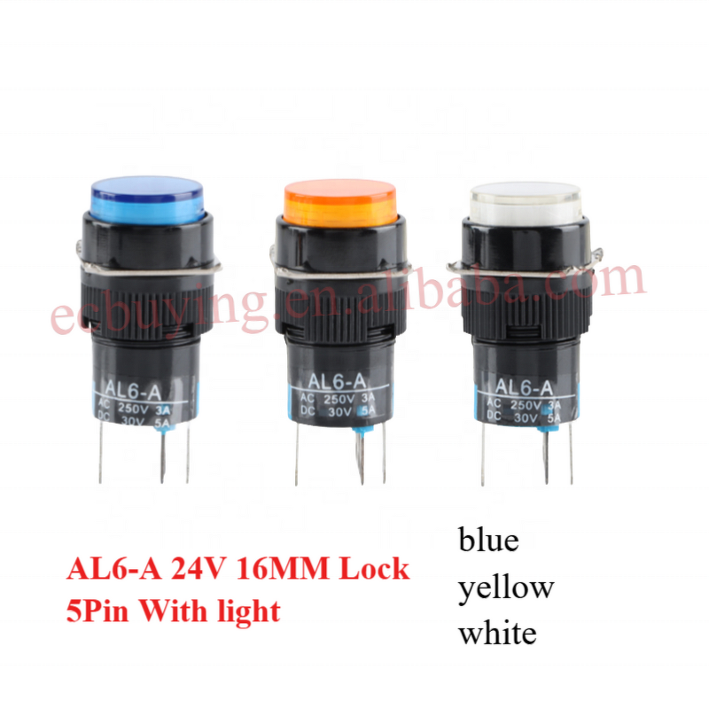 Push Button Switch Manufacturer - 16mm 24/220V Momentary Self-locking Self-reset On Off Power