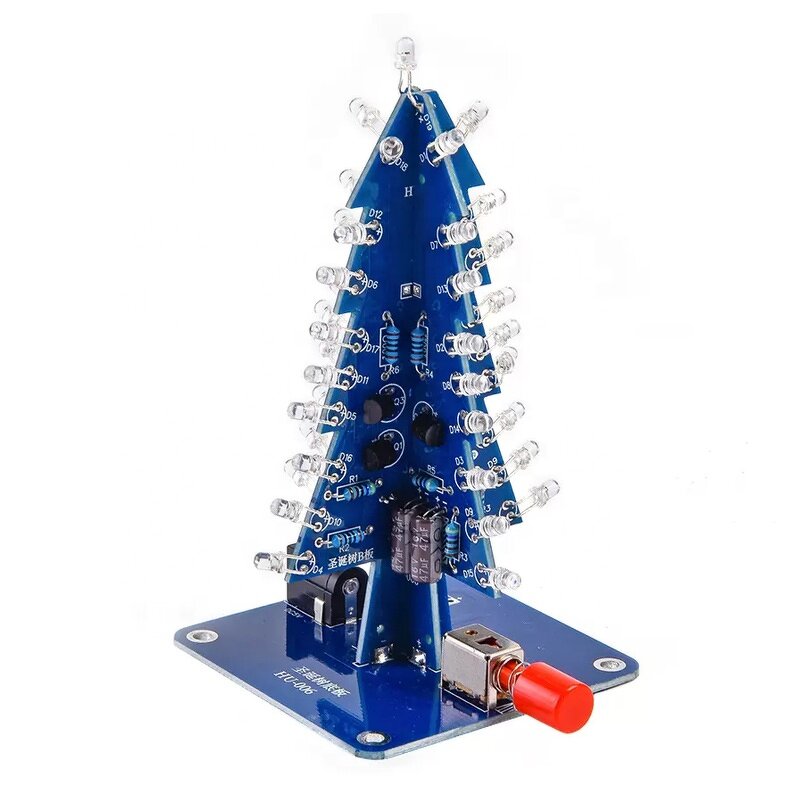 Electronic Production Kit Manufacturer - Colorful Christmas Tree Parts Seven Color LED Lights Welding Practice