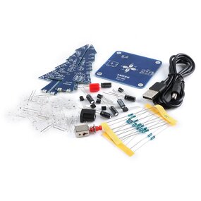 Electronic Production Kit Manufacturer - Colorful Christmas Tree Parts Seven Color LED Lights Welding Practice