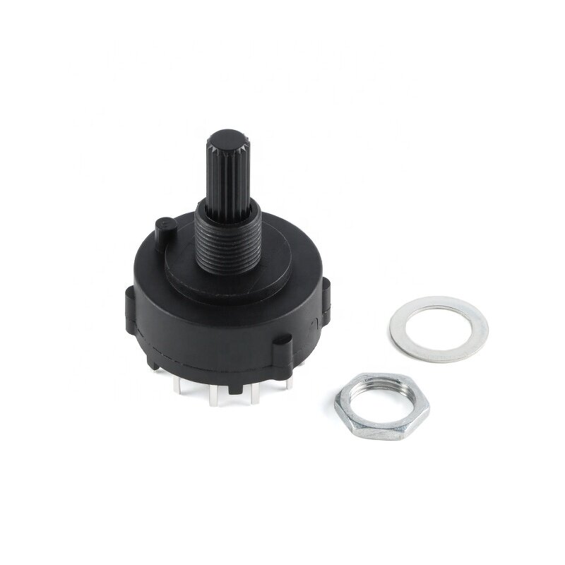 Rotary Switch Manufacturer - RS26 Band Gear 1 2 3 4 Pole 12/6/4/3 Selectable PCB Plug-in Adjustable