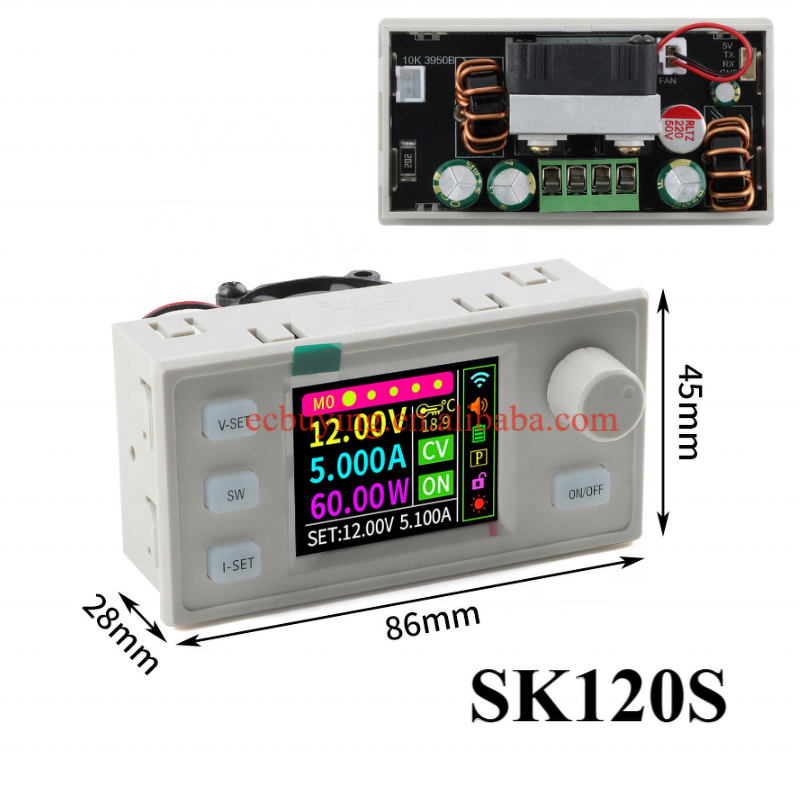 Buck Boost Converter Manufacturer - SK60S SK120S SK150S 60W 120W 150W CNC CC CV MPPT Adjustable Regulated Solar Charging