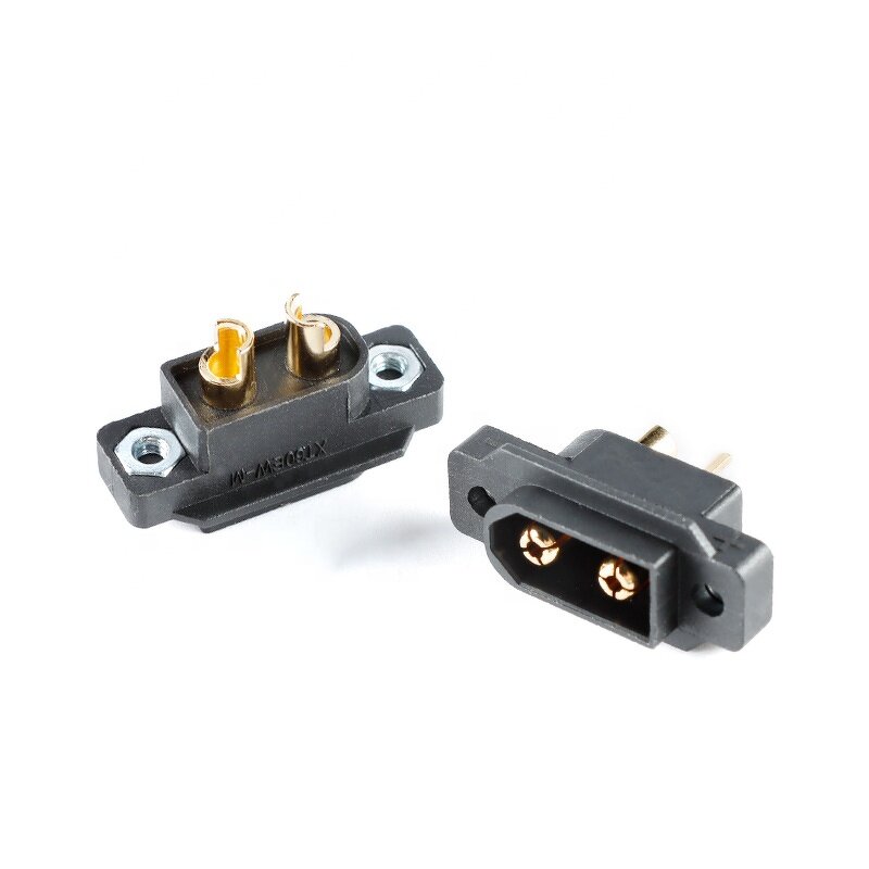 Panel Mount Connector Manufacturer - 10pcs XT60EW-M Black Male Plug for RC Drone FPV Racing