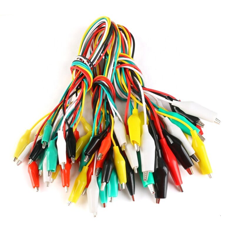 Alligator Clips Manufacturer - 1 Set 10pcs Electrical DIY Test Leads Double-ended Crocodile Jumper Wire 50CM