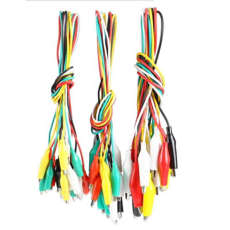 Alligator Clips Manufacturer - 1 Set 10pcs Electrical DIY Test Leads Double-ended Crocodile Jumper Wire 50CM
