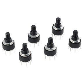 Rotary Switch Manufacturer - 5pcs SR16 Plastic 16MM 2 Pole 3 4 Position 1 Pole 4-8 Position Handle Length 15MM