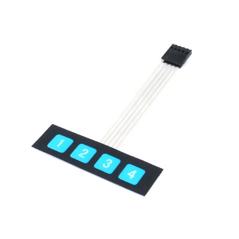 Membrane Switch Manufacturer - 1x4 4 Key Matrix Keypad Keyboard Control Panel SCM Extended DIY