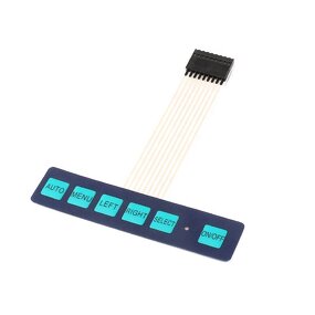 Membrane Switch Manufacturer - Display Switch Matrix Keyboard Key Control Panel 6 Key with Light