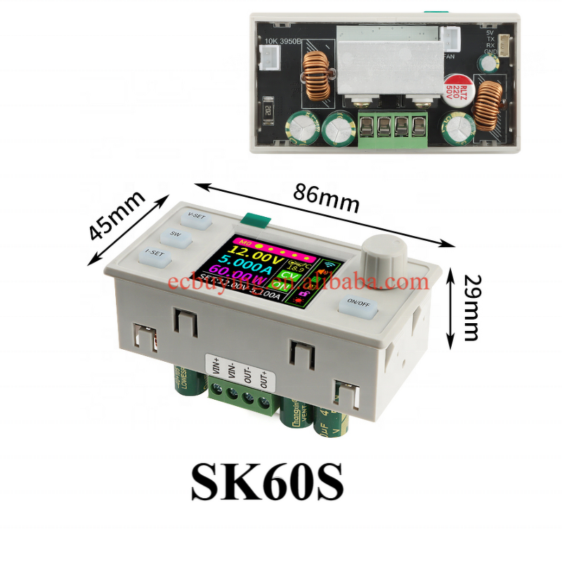 Buck Boost Converter Manufacturer - SK60S SK120S SK150S 60W 120W 150W CNC CC CV MPPT Adjustable Regulated Solar Charging