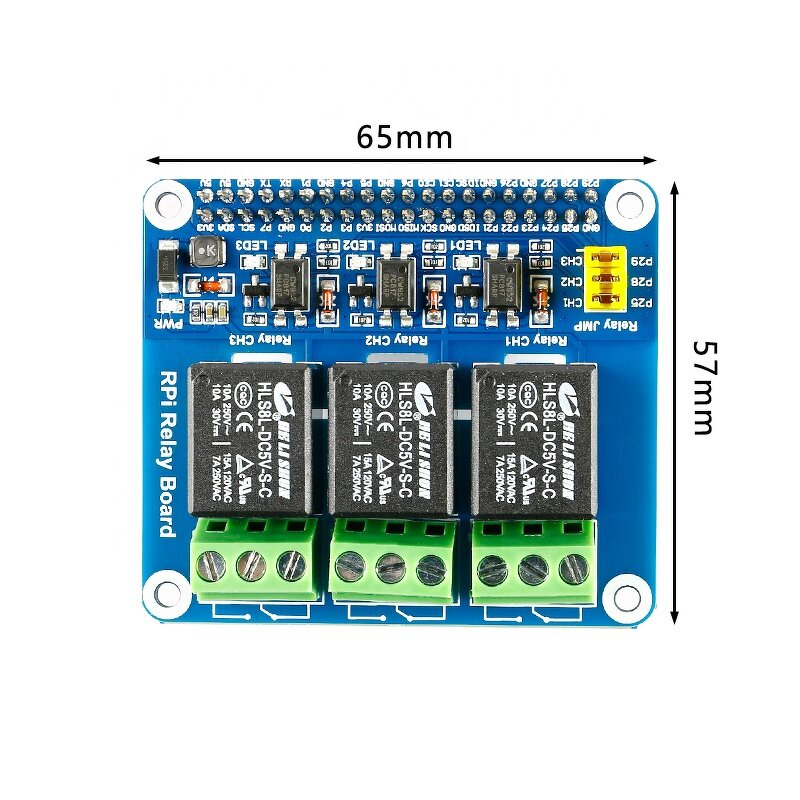 Relay Module HAT Manufacturer - Raspberry Pi Expansion Board Three Channel Power Relay for Smart Home