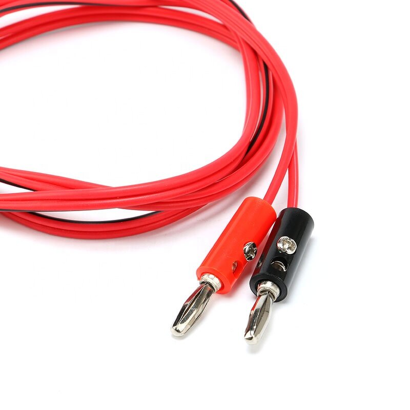 Test Lead Wire Manufacturer - 1 Meter Red and Black Alligator Clips Jumper for Multimeter