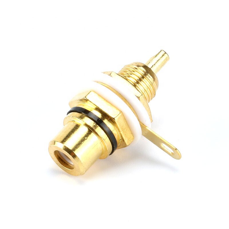 RCA Connector Manufacturer - 2pcs Female Socket Chassis Panel Mount Adapter 3.5mm Plug AV Plug