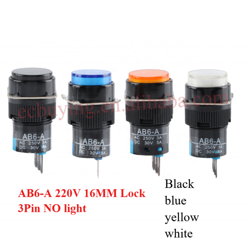 Push Button Switch Manufacturer - 16mm 24/220V Momentary Self-locking Self-reset On Off Power