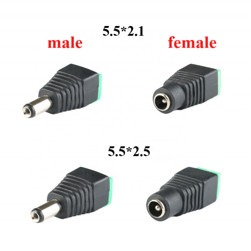 DC Power Connector Manufacturer - 10pcs 5.5x2.1mm 5.5x2.5mm Male Female Jack for LED Strip CCTV Camera