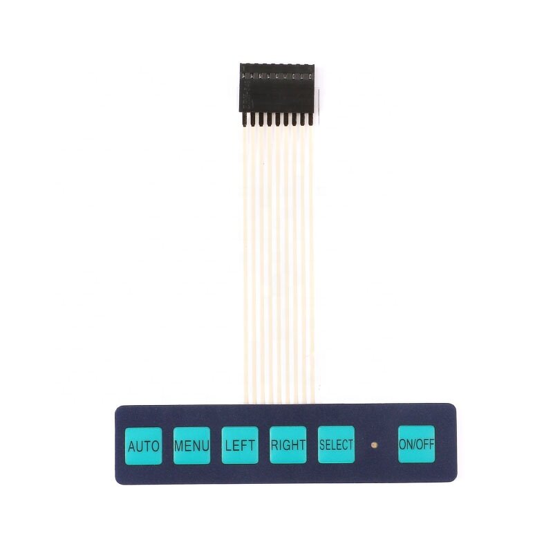 Membrane Switch Manufacturer - Display Switch Matrix Keyboard Key Control Panel 6 Key with Light
