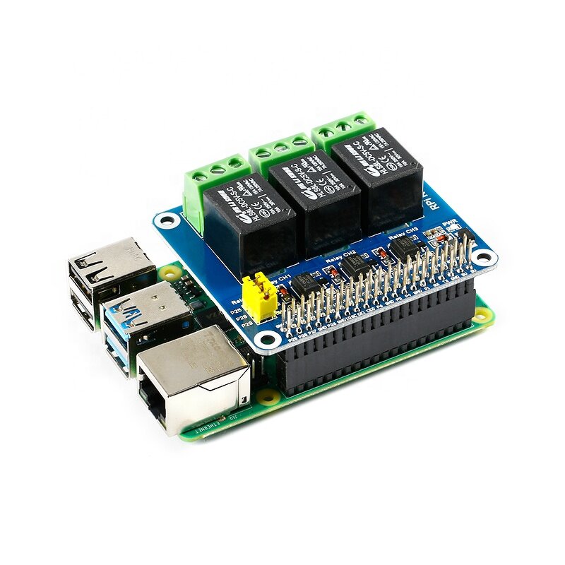 Relay Module HAT Manufacturer - Raspberry Pi Expansion Board Three Channel Power Relay for Smart Home