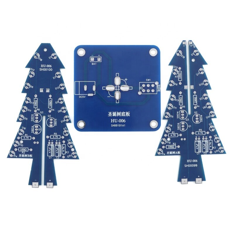 Electronic Production Kit Manufacturer - Colorful Christmas Tree Parts Seven Color LED Lights Welding Practice