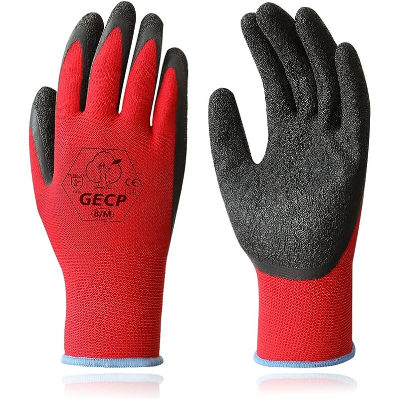 Polyester Assembly Safety Work Gloves Manufacturer - Industrial Good Grip Heavy Duty Construction Garden Protective Latex Coated