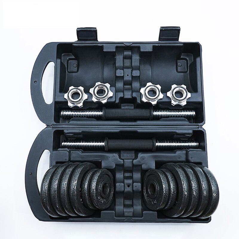 Adjustable Dumbbell Set Manufacturer - Wholesale Fitness Equipment with Storage Box 20KG Lifting Free Weights Combination