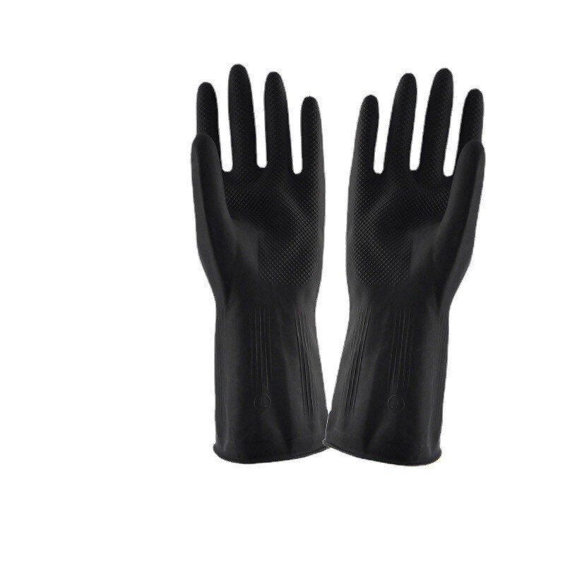 Latex Rubber Hand Gloves Manufacturer - Cheap Industrial Waterproof Dishwashing Household Cleaning Protective Safety Black Long