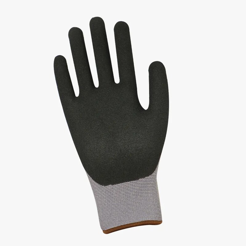 Sandy Nitrile Work Safety Gloves Manufacturer - Good Flex 15 Gauge Nylon Spandex Palm Coated Finish