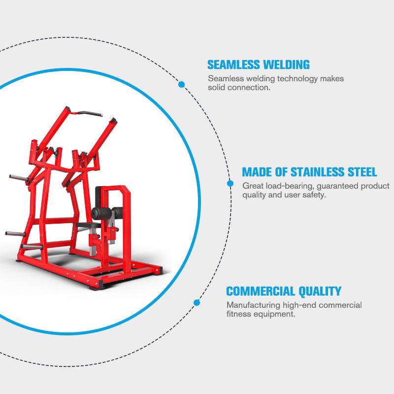 Seated High Row Machine Manufacturer - Professional Gym Strength Equipment Plate Loaded Sitting High Pull Back Stretching