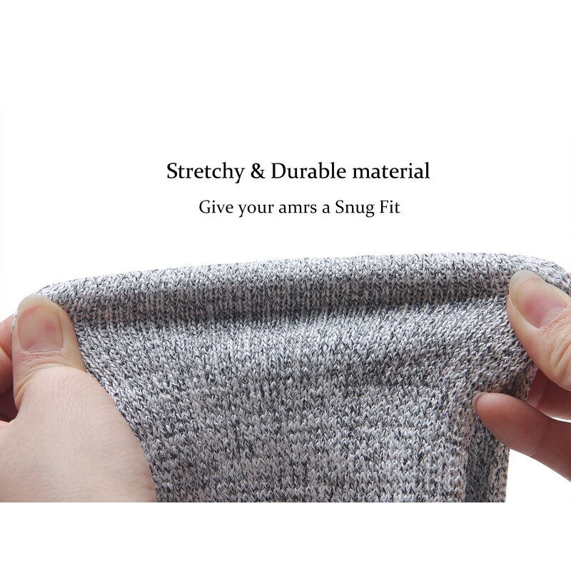 Cut Resistant Arm Sleeves Manufacturer - EN388 Level 5 HPPE Custom Logo Elastic Anti Cut Thumb Hole Safety Protective Long