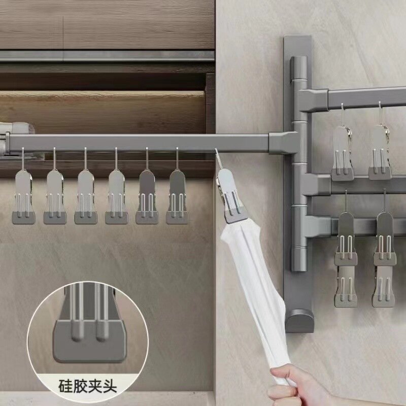 Foldable Clothes-Drying Rack Manufacturer - Multi-functional with Windproof Sock Clips Indoor Bathroom Kitchen Balcony Wall Mount