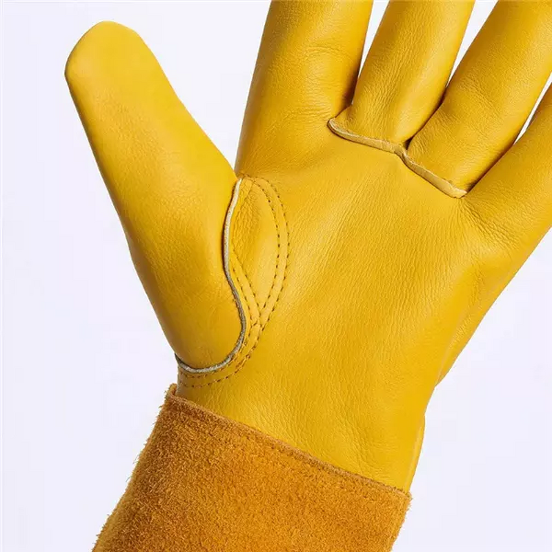 Rose Pruning Gloves Manufacturer - Durable Thick Cowhide Leather Thorn Proof Goatskin with Gauntlet for Men and Women
