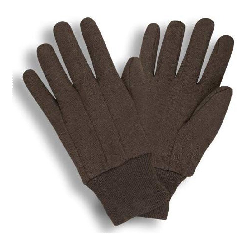 Cotton Jersey Work Gloves Manufacturer - Reusable General Purpose Industrial Garden Safety Cheap Brown