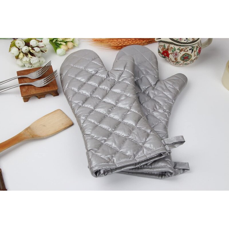 Waterproof Oven Mittens Manufacturer - Silver Coating Heat Resistant Microwave BBQ Baking Price Precio De Guantes Para Hornear