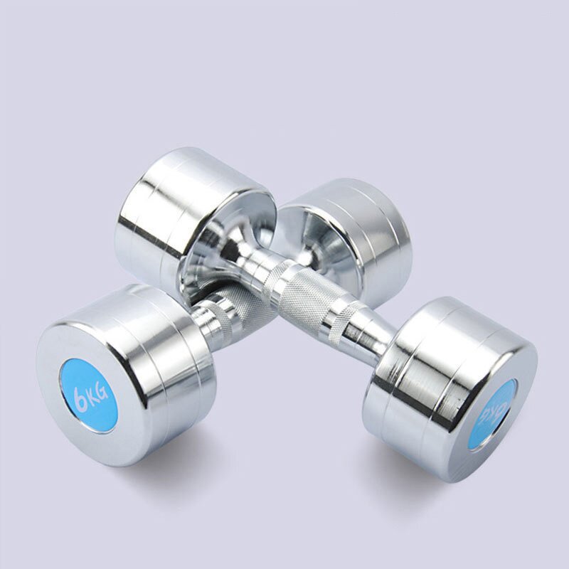 Chrome Dumbbells Set Manufacturer - Women Gym Equipment Weight Cheap Iron Steel Metal 5kg 10kg for Ladies Fitness