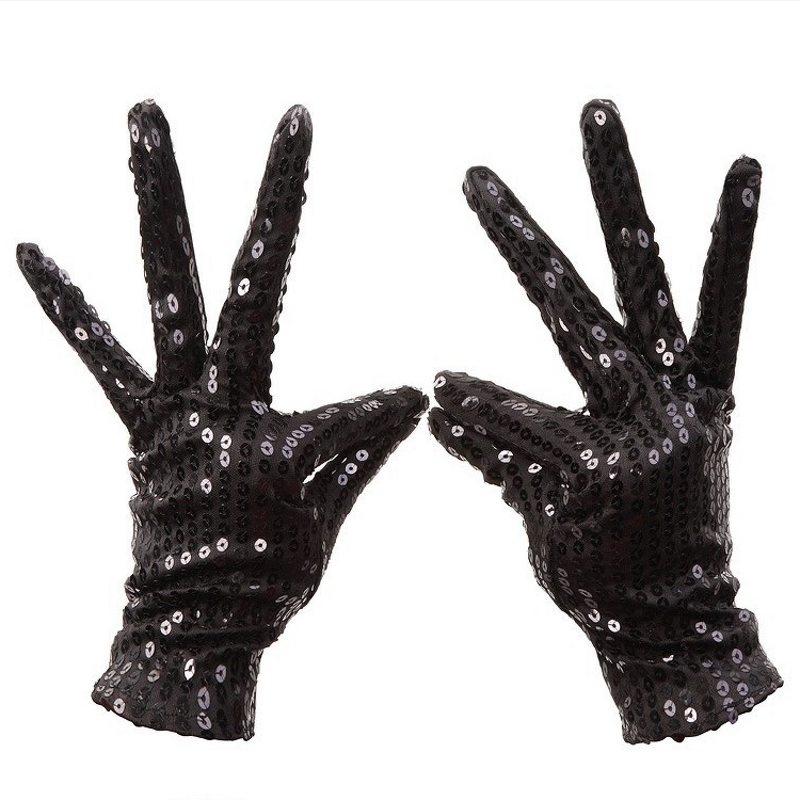 Women Sequin Dance Gloves Manufacturer - Adult Costume Dress up Sparkling Silver Glitter Michael Jackson