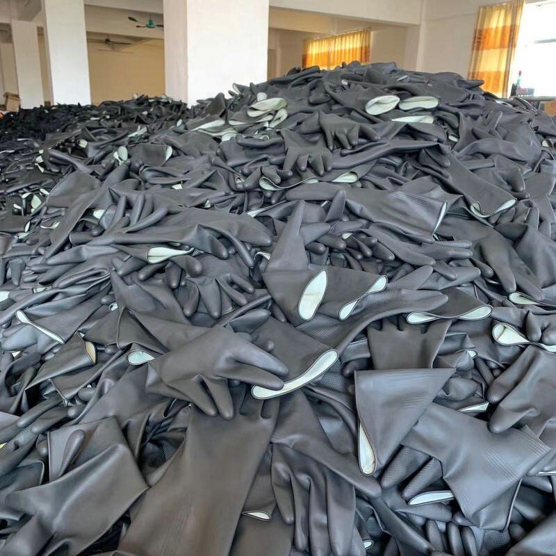 Latex Rubber Hand Gloves Manufacturer - Cheap Industrial Waterproof Dishwashing Household Cleaning Protective Safety Black Long